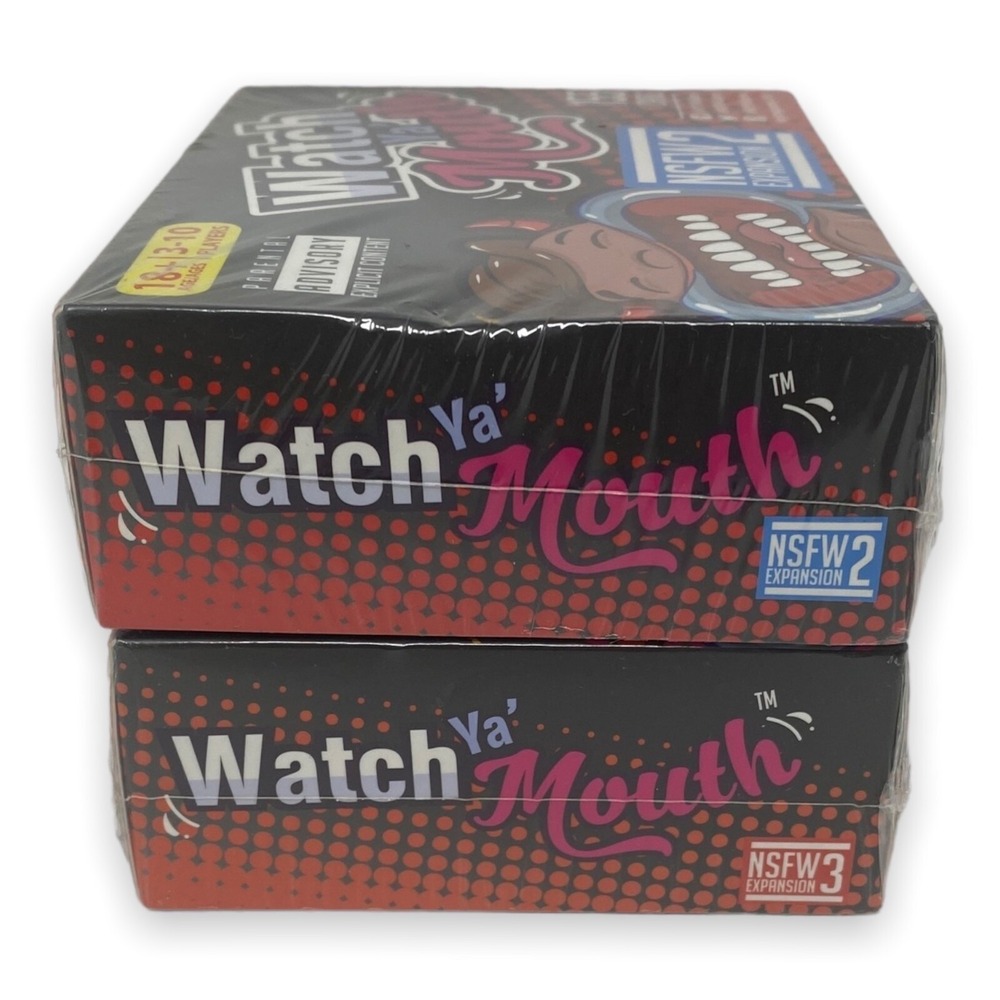 Watch Ya' Mouth NSFW Expansion 2 & 3 Party Game Set - 155 Cards Per Pack - NEW - Picture 4 of 6